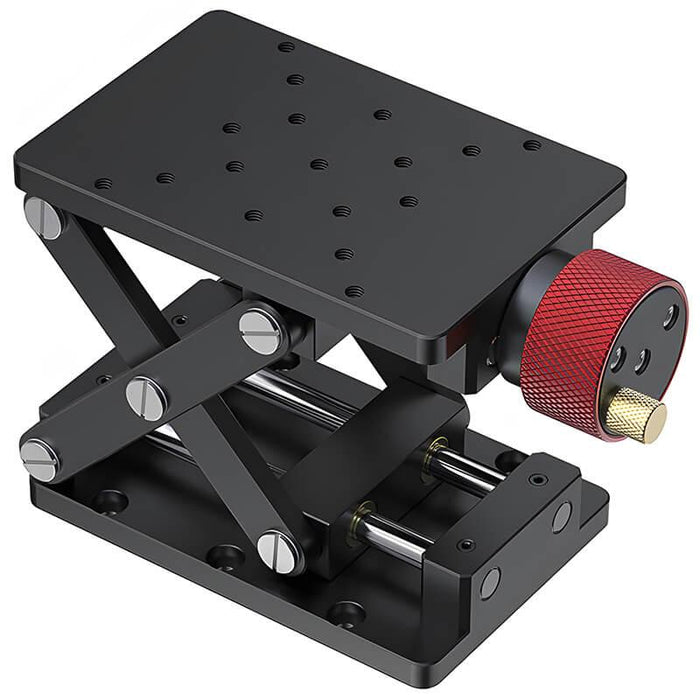 Levoite Z-Axis Manual Lift Platform Laboratory Lift Optical Sliding Lift Displacement Platform Laboratory Support Jack Platform Lab Lift Stand Table Table Scissor Stand Platform