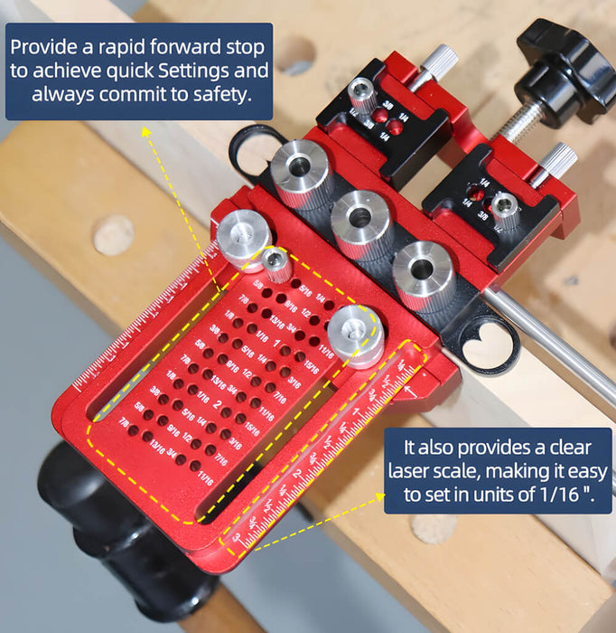 Levoite Doweling Jig Kit 1/4", 3/8", and 1/2