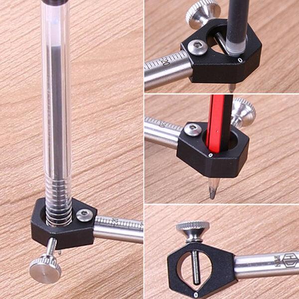 Levoite Woodworking Linear Arc Scriber Draw Circle Scriber Tool Parallel Line Drawing Scriber