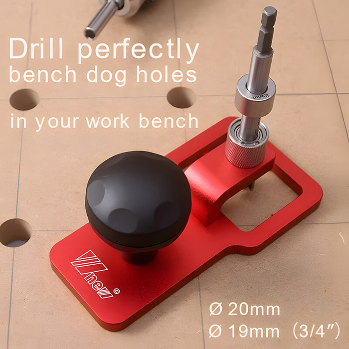 Levoite Bench Dog Hole Drilling Jig Template 3/4" and 20mm