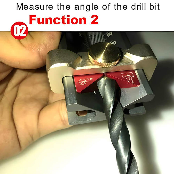 Levoite Multi Drill Depth Gauge Drill Stop Drill Point Angle Gauge  RouterTable Height Gauge for Woodworking