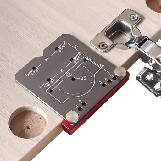 35mm Aluminum Alloy Hinge Jig Carpentry Tool for Concealed Hinges Drill Guide Locator Woodworking Cabinet Door Installation - H05B