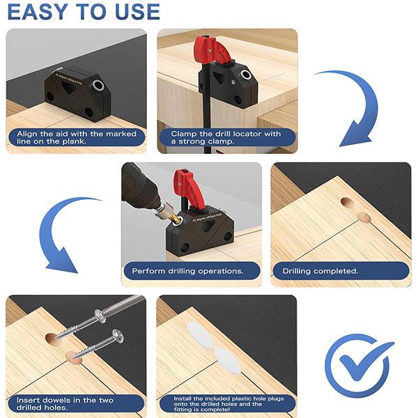 Dowel Jig X For Angled Dowel Joints Angled dowel Jig for Mitered Joints 45 Degree Dowel Jig