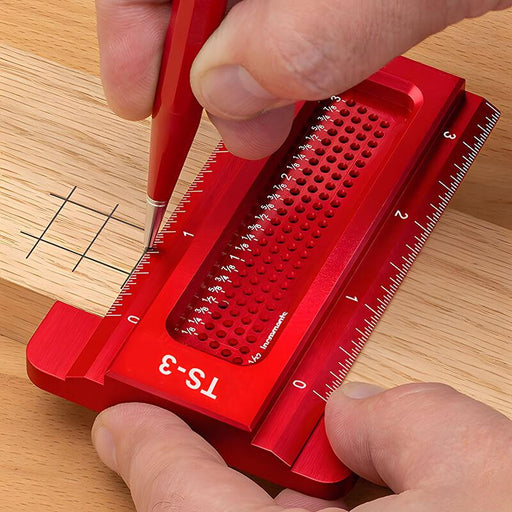 Woodworkging Pocket T-Square Mini Woodworking T-Square Ruler with Scribing Guides
