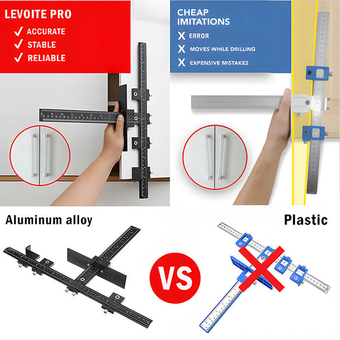 Levoite™ Pro Cabinet Hardware Jig for Handle and Knob