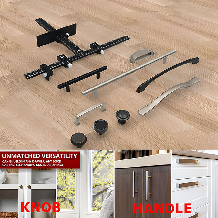 Levoite™ Pro Cabinet Hardware Jig Template Adjustable Drill Guide for Handle and Knob