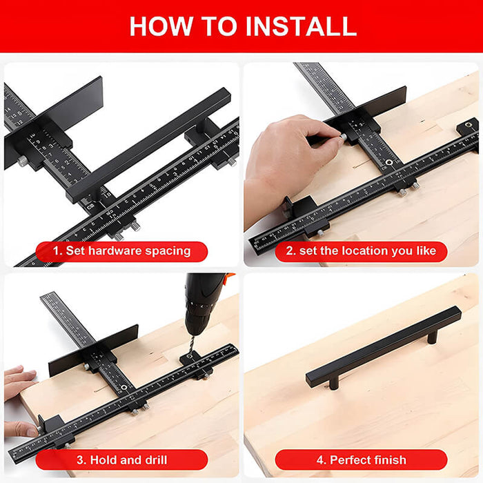 Levoite™ Pro Cabinet Hardware Jig for Handle and Knob