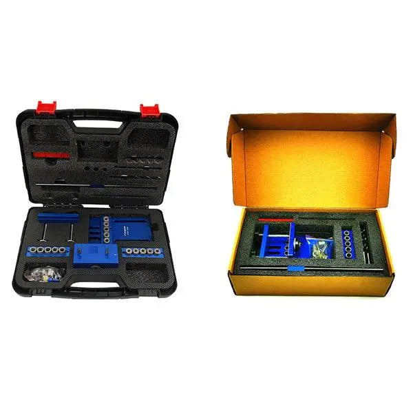 Levoite 3 in 1 Adjustable Doweling Jig Kit Pocket Hole Jig Drilling Guide Locator For Furniture Connecting 