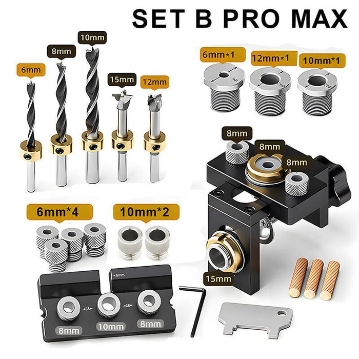 Levoite™ Precision Doweling Jig Kit Cam Lock Jig Cam and Dowel Jig