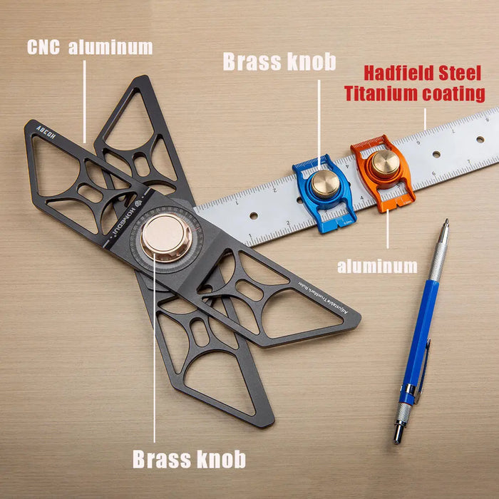 Woodworking Adjustable T-Square Layout and Marking Tool