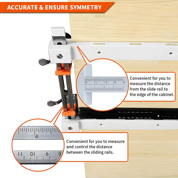 Universal Drawer Slide Jig with Toggle Clamp & Magnetic Arm