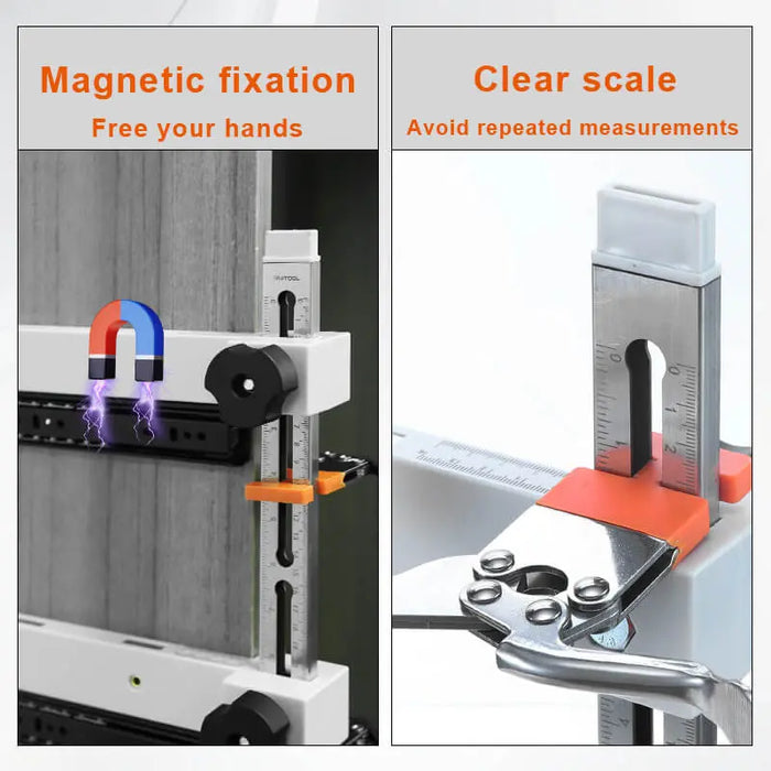 Universal Drawer Slide Jig with Toggle Clamp & Magnetic Arm