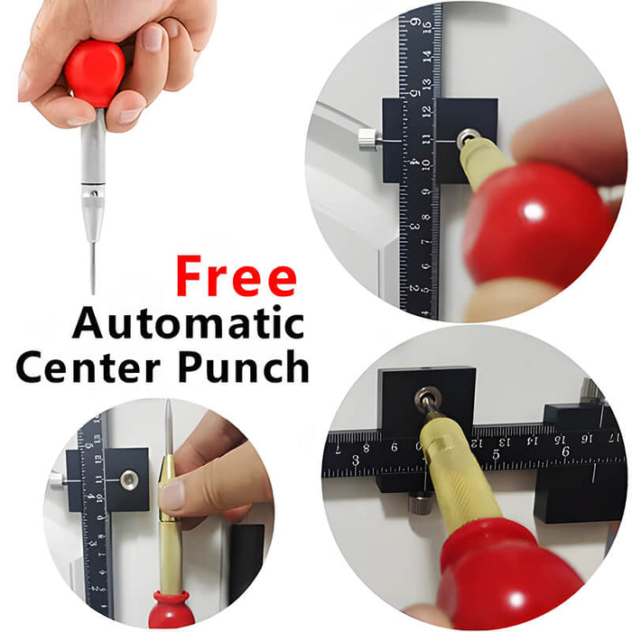Levoite Cabinet Hardware Jig with Automatic Center Punch