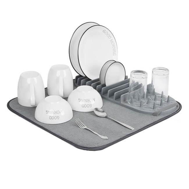 Dish Drying Rack and Mats For Kitchen Countertop levoite