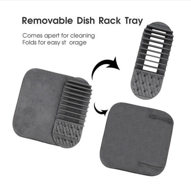 Dish Drying Rack and Mats For Kitchen Countertop levoite