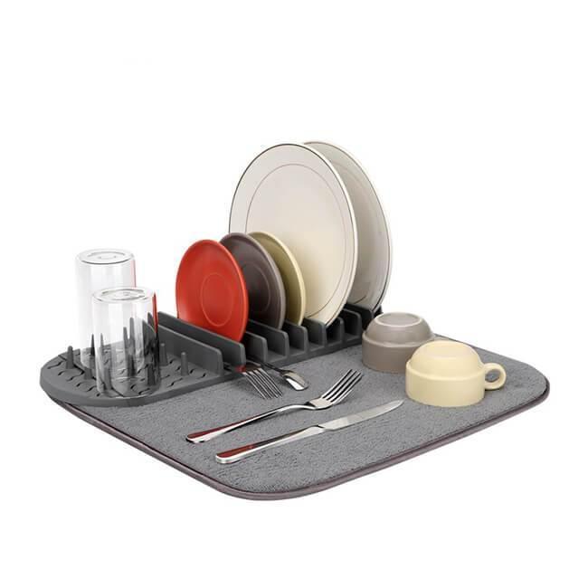 Dish Drying Rack and Mats For Kitchen Countertop levoite