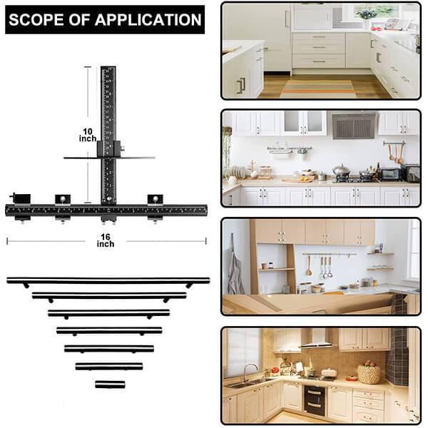 Levoite Pro Cabinet Hardware Jig Adjustable Drill Guide
