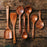 Targehome  Natural Teak Wooden Handmade Nonstick Cooking Utensil Set targehome