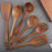 Targehome  Natural Teak Wooden Handmade Nonstick Cooking Utensil Set targehome